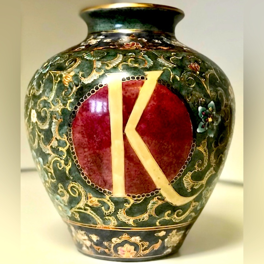 Vintage 1896 to 1996 Hand Painted Porcelain Anniversary KLINGMAN Furniture Vase - Picture 1 of 8